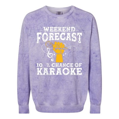 Cool Karaoke Art Men Women Karaoke Box Microphone Singing Colorblast Crewneck Sweatshirt