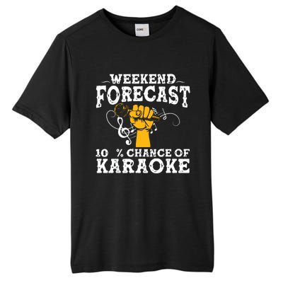 Cool Karaoke Art Men Women Karaoke Box Microphone Singing Tall Fusion ChromaSoft Performance T-Shirt