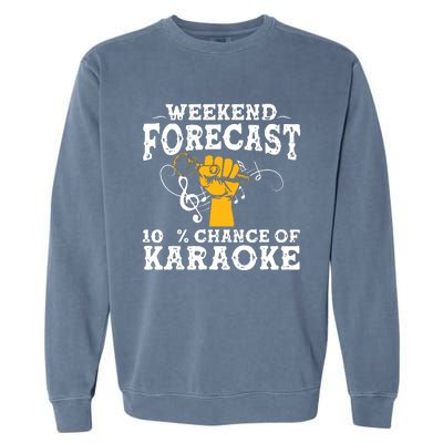 Cool Karaoke Art Men Women Karaoke Box Microphone Singing Garment-Dyed Sweatshirt