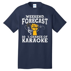 Cool Karaoke Art Men Women Karaoke Box Microphone Singing Tall T-Shirt