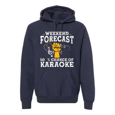 Cool Karaoke Art Men Women Karaoke Box Microphone Singing Premium Hoodie