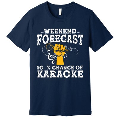 Cool Karaoke Art Men Women Karaoke Box Microphone Singing Premium T-Shirt