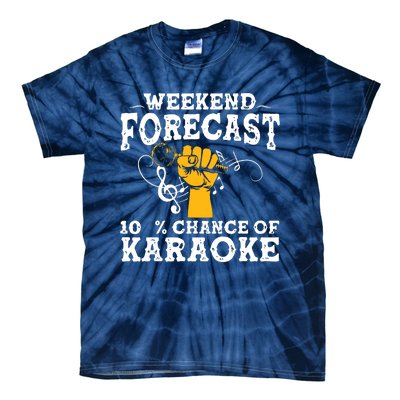 Cool Karaoke Art Men Women Karaoke Box Microphone Singing Tie-Dye T-Shirt