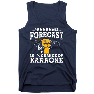 Cool Karaoke Art Men Women Karaoke Box Microphone Singing Tank Top