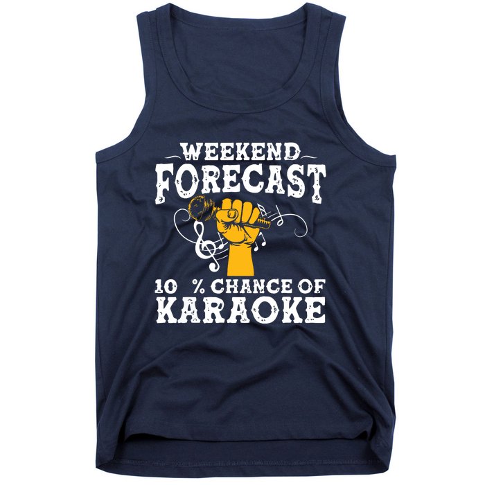 Cool Karaoke Art Men Women Karaoke Box Microphone Singing Tank Top