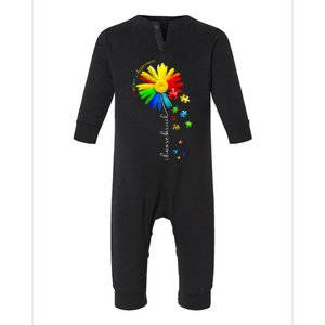 Choose Kind Autism Awareness Sunflower Mom Infant Fleece One Piece