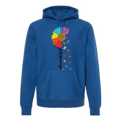 Choose Kind Autism Awareness Flower Funny Gift Premium Hoodie