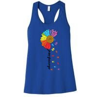 Choose Kind Autism Awareness Flower Funny Gift Women's Racerback Tank