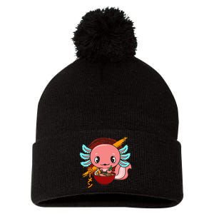 Cute Kawaii Anime Axolotl Japanese Ra Noodles Pom Pom 12in Knit Beanie