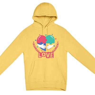 Choose Kind Autism Awareness Spread Love Neurodiversity Gift Premium Pullover Hoodie