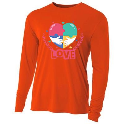 Choose Kind Autism Awareness Spread Love Neurodiversity Gift Cooling Performance Long Sleeve Crew