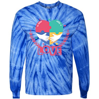 Choose Kind Autism Awareness Spread Love Neurodiversity Gift Tie-Dye Long Sleeve Shirt