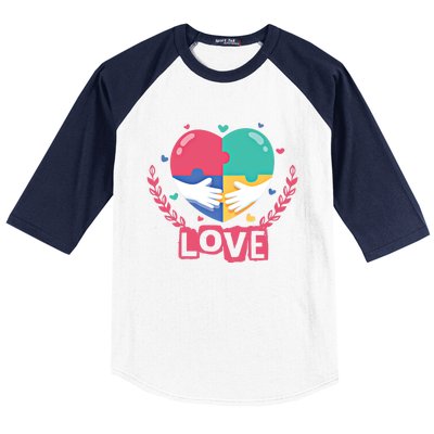 Choose Kind Autism Awareness Spread Love Neurodiversity Gift Baseball Sleeve Shirt