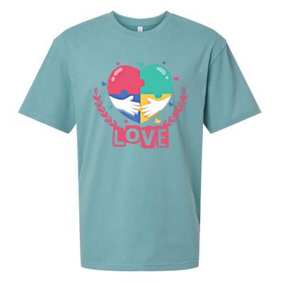 Choose Kind Autism Awareness Spread Love Neurodiversity Gift Sueded Cloud Jersey T-Shirt