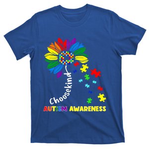 Choose Kind Autism Awareness Sunflower Mom Cute Funny Gift T-Shirt