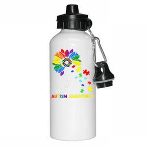 Choose Kind Autism Awareness Sunflower Mom Cute Funny Gift Aluminum Water Bottle