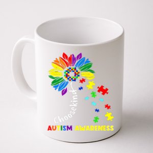 Choose Kind Autism Awareness Sunflower Mom Cute Funny Gift Coffee Mug