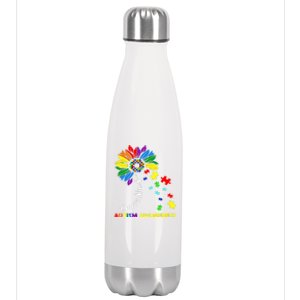 Choose Kind Autism Awareness Sunflower Mom Cute Funny Gift Stainless Steel Insulated Water Bottle