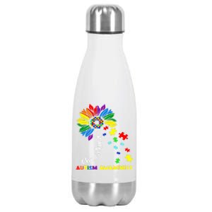 Choose Kind Autism Awareness Sunflower Mom Cute Funny Gift Stainless Steel Insulated Water Bottle