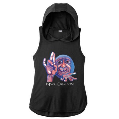 Crimsons King Artwork Ladies PosiCharge Tri-Blend Wicking Draft Hoodie Tank