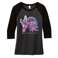 Crimsons King Artwork Women's Tri-Blend 3/4-Sleeve Raglan Shirt