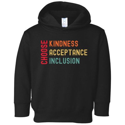 Choose Kindness Acceptance Inclusion Unity Day Toddler Hoodie