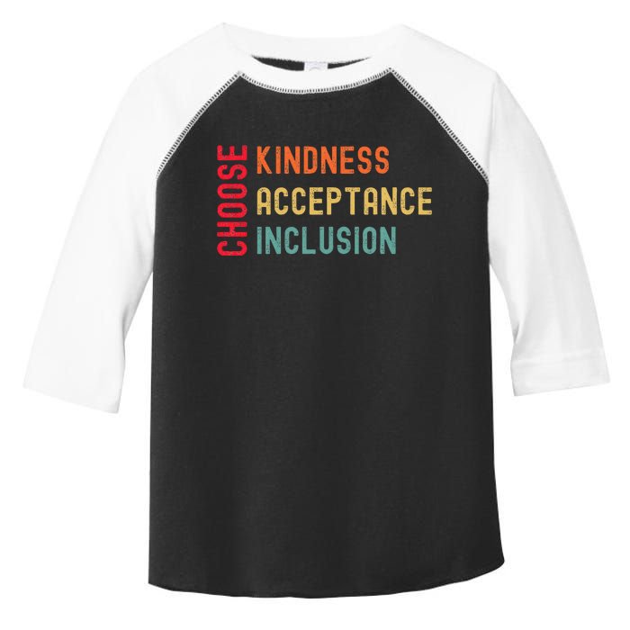 Choose Kindness Acceptance Inclusion Unity Day Toddler Fine Jersey T-Shirt