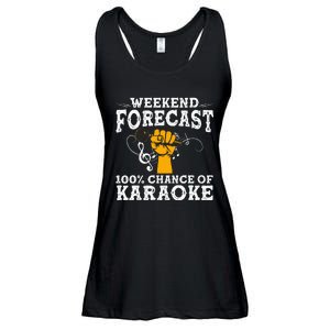 Cool Karaoke Art Women Karaoke Box Microphone Singing Ladies Essential Flowy Tank