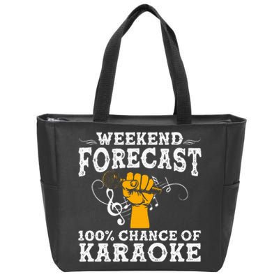 Cool Karaoke Art Women Karaoke Box Microphone Singing Zip Tote Bag