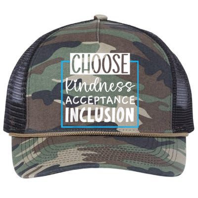 Choose Kindness Acceptance Inclusion Orange Day Retro Rope Trucker Hat Cap