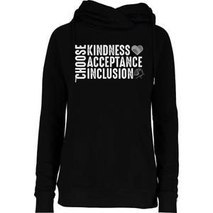 Choose Kindness Acceptation Inclusion Unity Day Orange Kids Womens Funnel Neck Pullover Hood