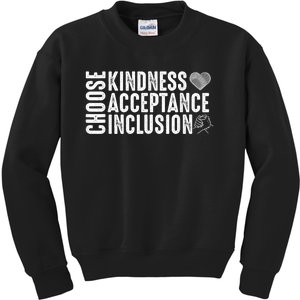 Choose Kindness Acceptation Inclusion Unity Day Orange Kids Kids Sweatshirt