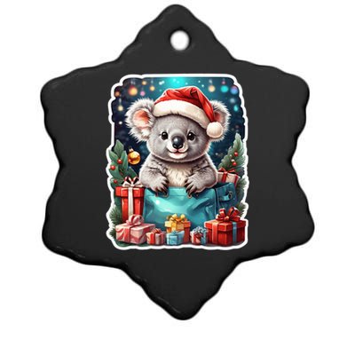 Christmas Koala Bear Ceramic Star Ornament