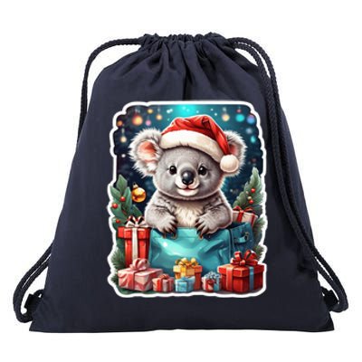 Christmas Koala Bear Drawstring Bag