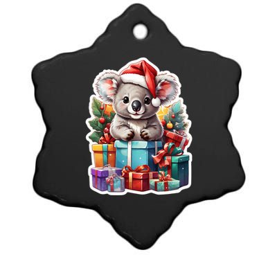 Christmas Koala Bear Ceramic Star Ornament