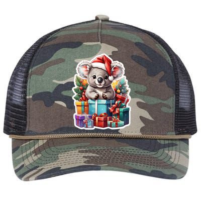 Christmas Koala Bear Retro Rope Trucker Hat Cap