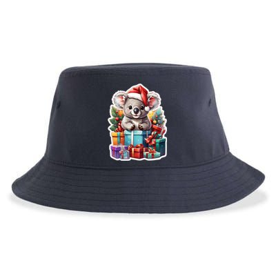 Christmas Koala Bear Sustainable Bucket Hat