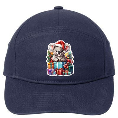 Christmas Koala Bear 7-Panel Snapback Hat