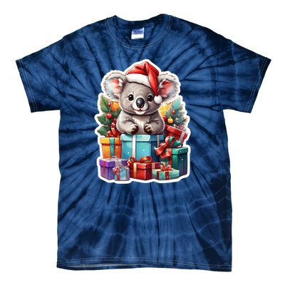 Christmas Koala Bear Tie-Dye T-Shirt