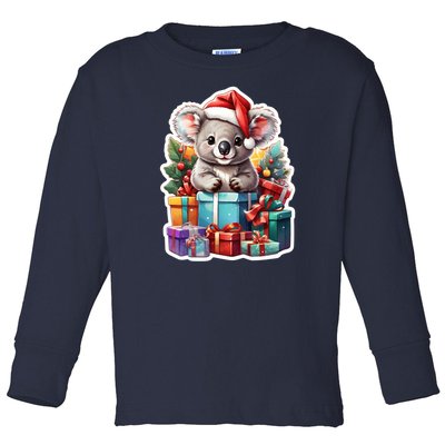 Christmas Koala Bear Toddler Long Sleeve Shirt