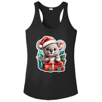 Christmas Koala Bear Ladies PosiCharge Competitor Racerback Tank