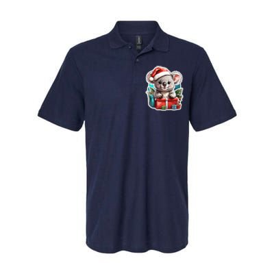 Christmas Koala Bear Softstyle Adult Sport Polo