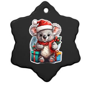 Christmas Koala Bear Ceramic Star Ornament