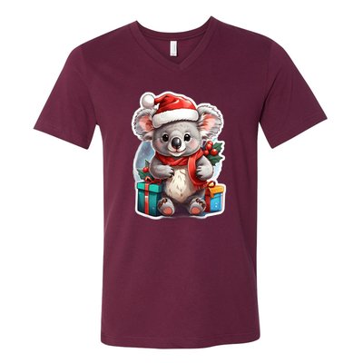 Christmas Koala Bear V-Neck T-Shirt