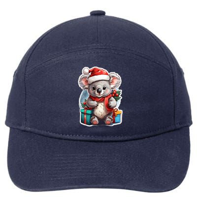 Christmas Koala Bear 7-Panel Snapback Hat