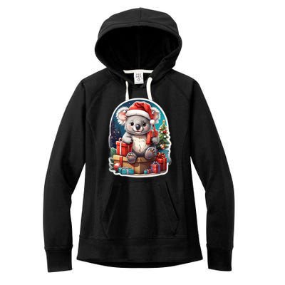 Christmas Koala Bear Women's Fleece Hoodie