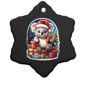 Christmas Koala Bear Ceramic Star Ornament