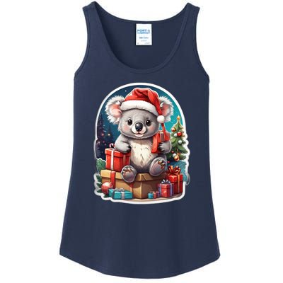 Christmas Koala Bear Ladies Essential Tank