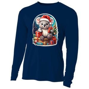 Christmas Koala Bear Cooling Performance Long Sleeve Crew