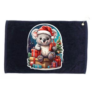 Christmas Koala Bear Grommeted Golf Towel